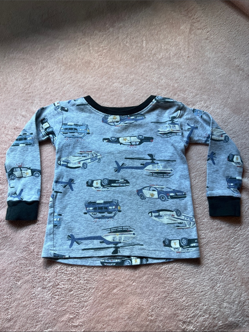 Long-Sleeve Shirt with Police Vehicles